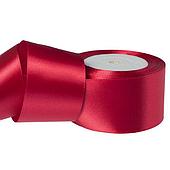 Лента атласная, 5 см*23 м, вишнёвый