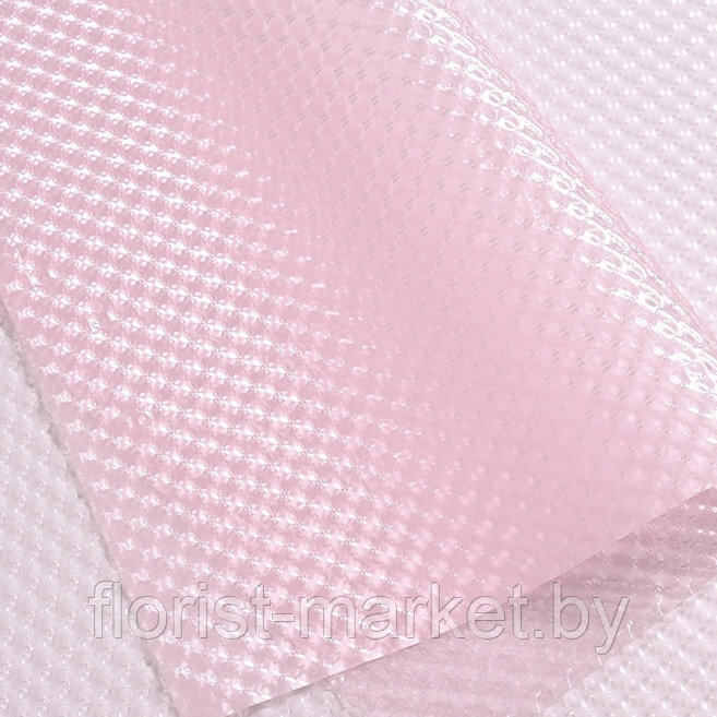 Плёнка "Bubble", 52*52 см, 10 шт/уп., розовый