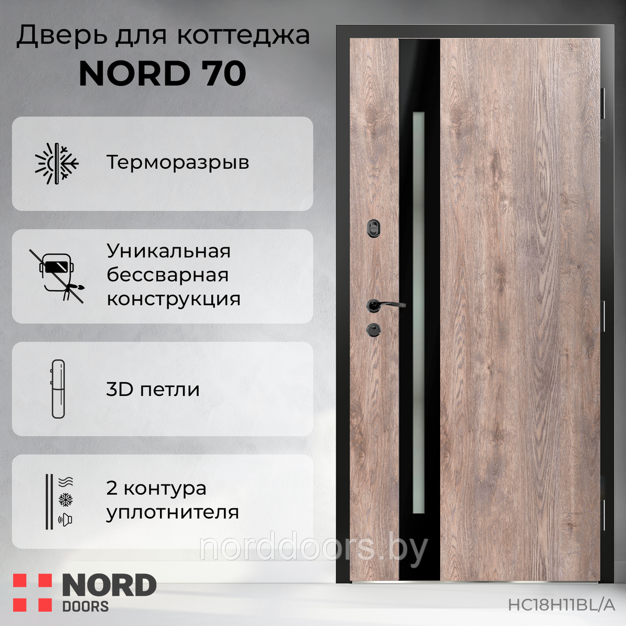 Входные теплые двери NORD 70