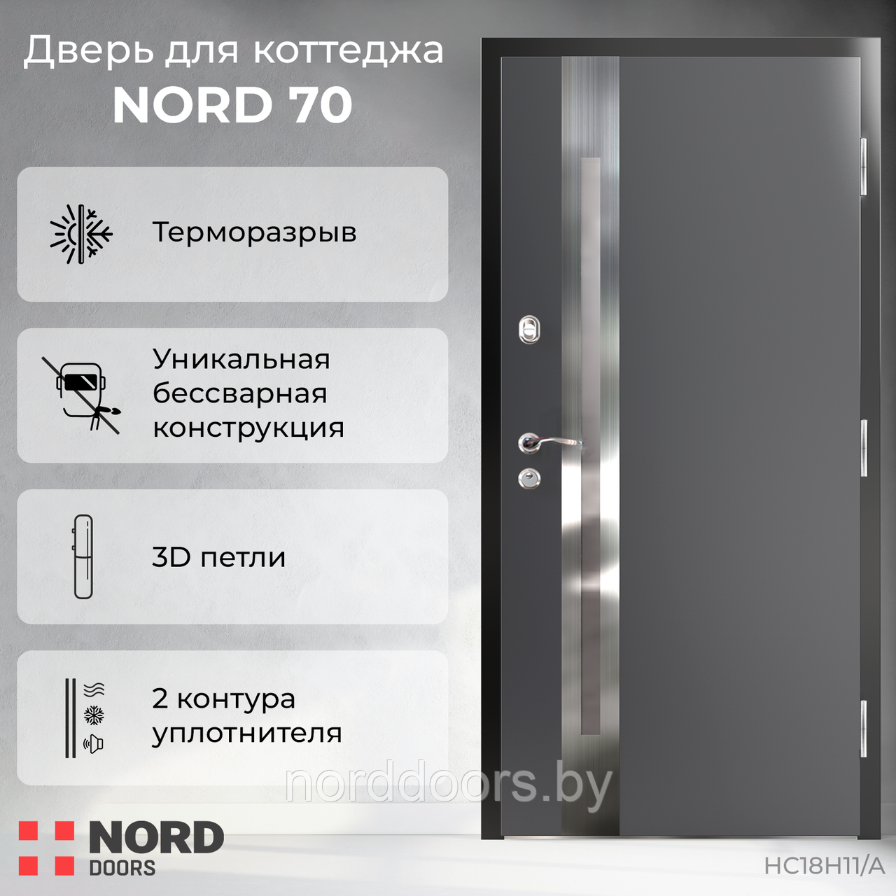 Входные теплые двери NORD 70