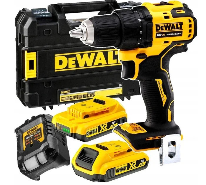 Дрель-шуруповерт DeWalt DCD708D2T (2-мя АКБ, 2 А, 65 Нм, кейс)