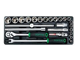 Набор-сет головок 1/2" 25предм. 6гр. 434х176мм TOPTUL