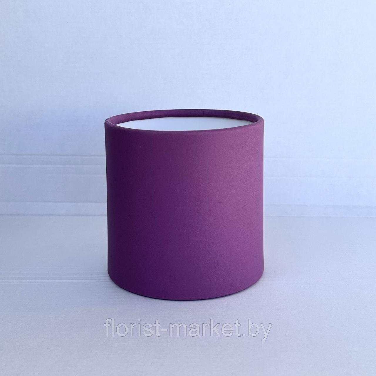 Коробка шляпная, D10/H10 см, сливовый