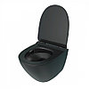 Унитаз подвесной Dasman Tornado Black безободковый с сиденьем Soft close, фарфор, фото 2