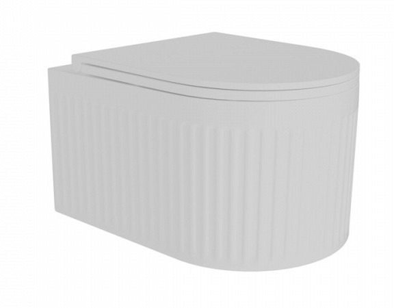 Унитаз подвесной Dasman Tornado безободковый с сиденьем Soft close, фарфор