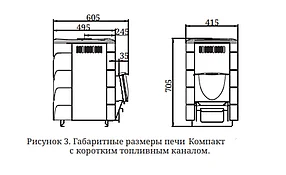 Печь для бани TMF Компакт 2017 Inox ДА КТК терракота, фото 2