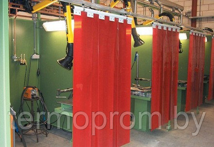 Шторное ограждение из ПВХ-ткани
