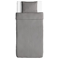 Комплект постельного белья 1,5сп KEA ЭНГСЛИЛЬЯ пододеяльник наволочка 150x200/50x60 см серый