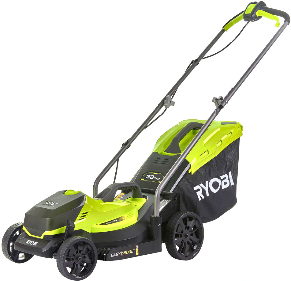 Газонокосилка Ryobi RLM18X33B-40 (с АКБ 4 Ah) желтый, черный
