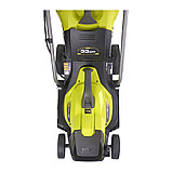 Газонокосилка Ryobi RLM18X33B-40 (с АКБ 4 Ah) желтый, черный, фото 2