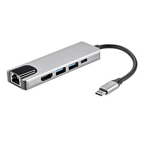 Адаптер USB-C male iOpen (ACU435M) HDMI A 4K@30Hz4K@30Hz, RJ45, 2xUSB3.0, PD