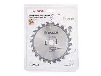 Диск пильный 160х20 мм 24 зубьев универсальный ECO (ЭКО) WOOD BOSCH ( твердоспл. зуб)