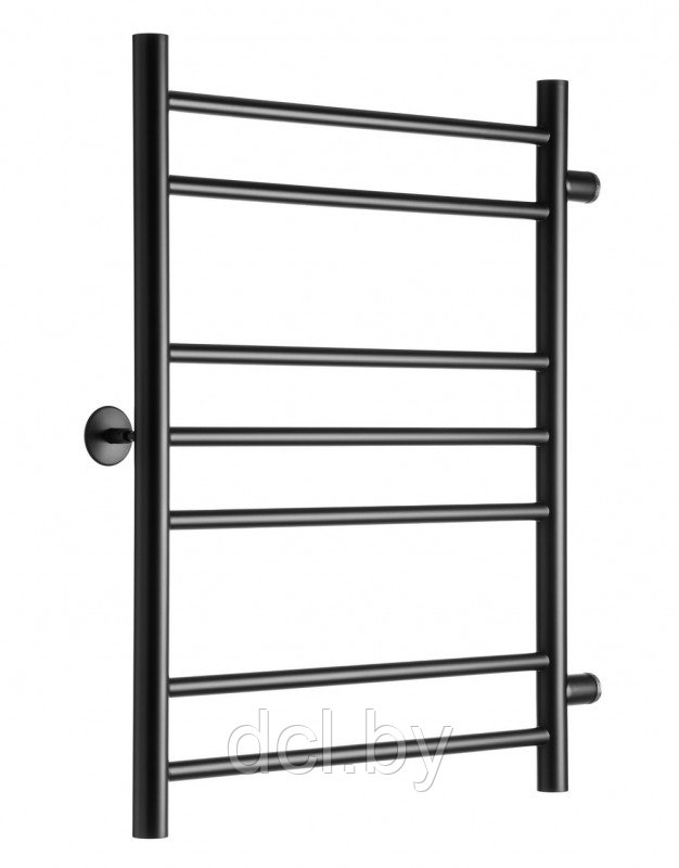 Полотенцесушитель Ростела Свирель V 500 х 700 / 7 боковое подключение 1" (черный)