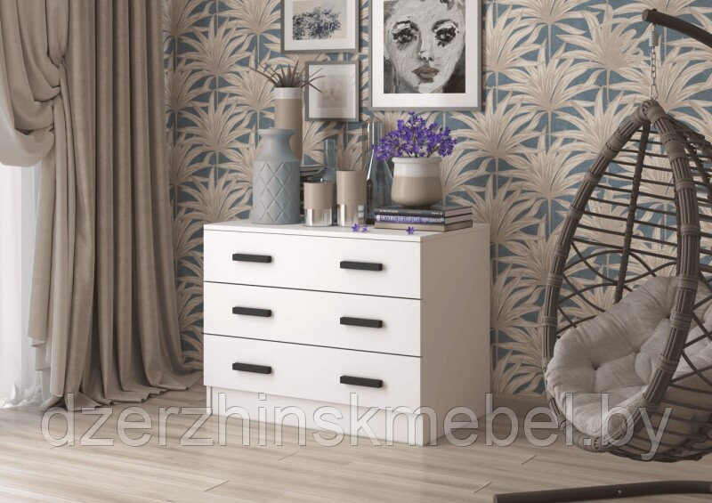 Комод Бостон 3 ящика Белый