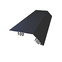 Карнизная планка (капельник) RAL9005 мат. черный 100Х100 мм