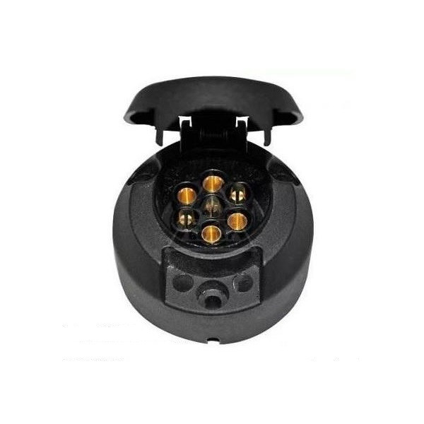 Розетка фаркопа 7 PIN пластик с резинкой ARTWAY KTC001F