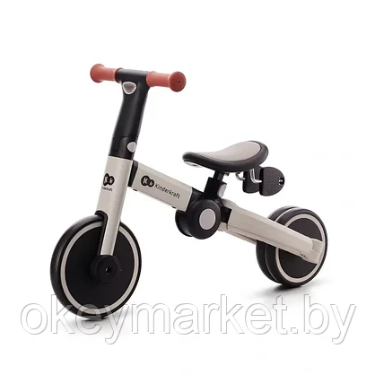 Складной детский велосипед-беговел Kinderkraft 4Trike | Silver Grey, фото 3