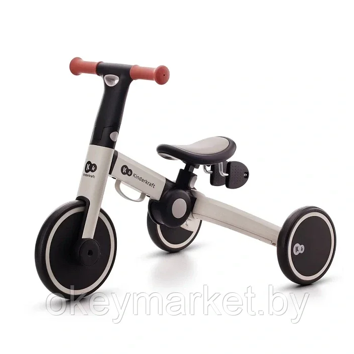 Складной детский велосипед-беговел Kinderkraft 4Trike | Silver Grey, фото 2