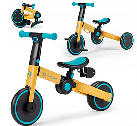 Складной детский велосипед-беговел Kinderkraft 4Trike | Sunflower Blue