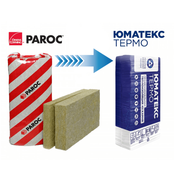 Утеплитель Юматекс Термо Лайт (Paroc Extra Light) 1200х600, толщина 50мм. РФ