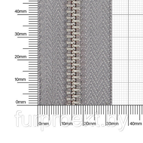 Молния № 5 металл-ая двухсторонняя никель полир 528 М