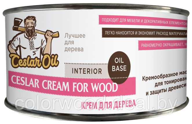 Масло для дерева Cream for wood oil -0,45л прозрачное, фото 2