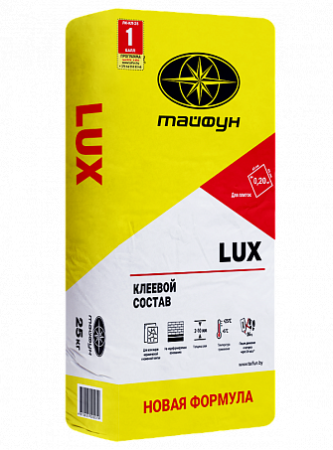Клеевой состав Тайфун LUX PLUS - клей для плитки
