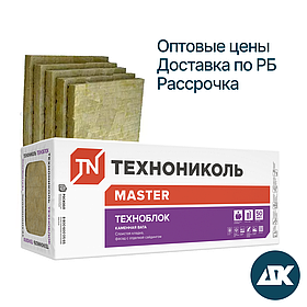 ТЕХНОБЛОК Стандарт 1200х600х40-200мм, 50 кг/м3 (Минплита, минвата,утеплитель,вата)