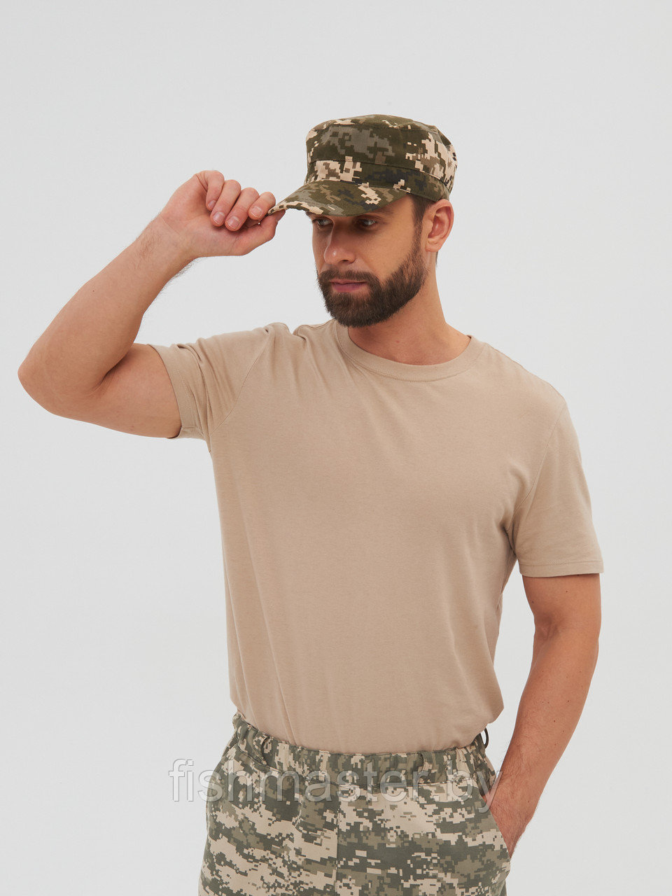 Кепи летнее HUNTSMAN Охотник цв.Светлый Пиксель 128/2 56-60 тк.Смесовая