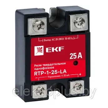 Реле твердотельное однофазное с регулированием 4-20мА RTP-25-LA EKF PROxima, фото 2
