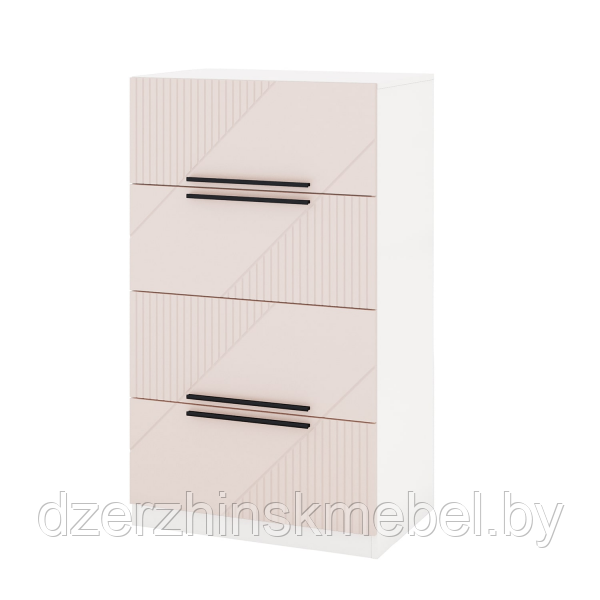 Комод 2 Палермо Белый/Бежевый матовый