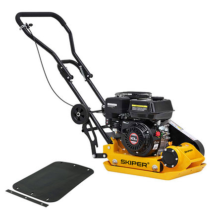 Виброплита SKIPER C60L-WM (LC160F, 5.5л.с., плита 53х37см., 11кН, 25м/мин, рез. коврик, колёса), фото 2