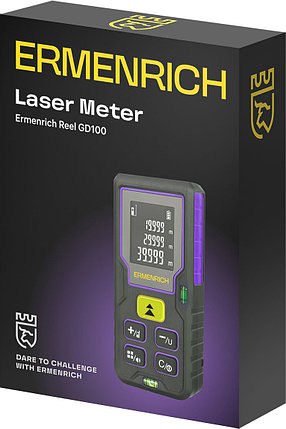 Дальномер Ermenrich Reel PLUS GD100 (100м, красный лазер, замеры S/V, углов, +/-, 100знач., 2xAAA), фото 2