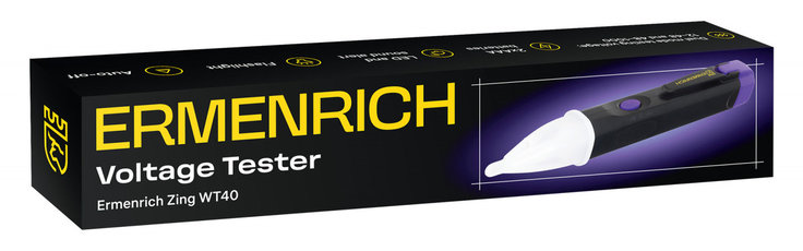 Индикатор напряжения Ermenrich Zing WT40 (12-48/48-1000В, 50-60Гц, фиолетовый), фото 2