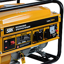 Электростанция SBK BG4600 (3.0кВт, 2х230В/16А/2.7кВт, 12В, бак 15.0л), фото 2