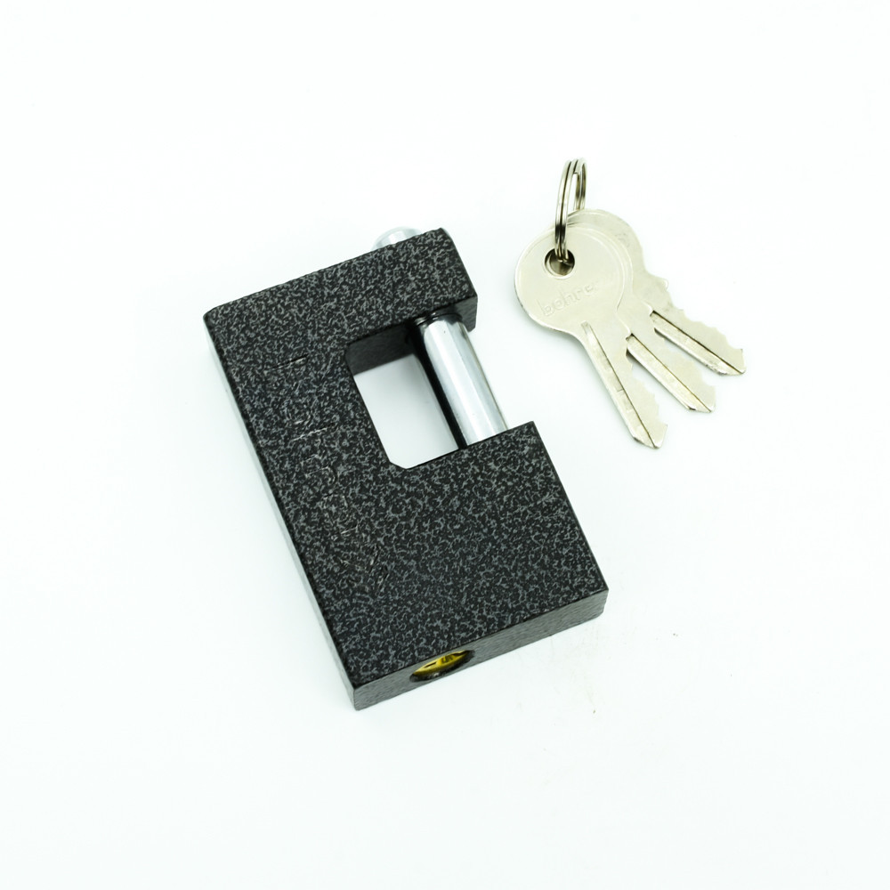 Замок навесной Bohrer ВЧ-81 (автомат, прямая дужка 12мм, 3 ключа, 81х18х52мм)