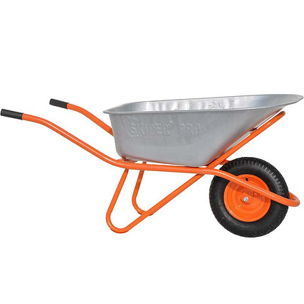 Тачка строительная SKIPER 130 expert PRO (до 130 л, до 300 кг, 1x4.00-8, пневмо, ось 16*100), фото 2