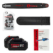 Пила цепная аккумуляторная KATANA DT2104-PRO(Бесщет, 42V, 2x4Ah, 40см, 0,375", 1,3мм, 56зв.,бесключ), фото 2