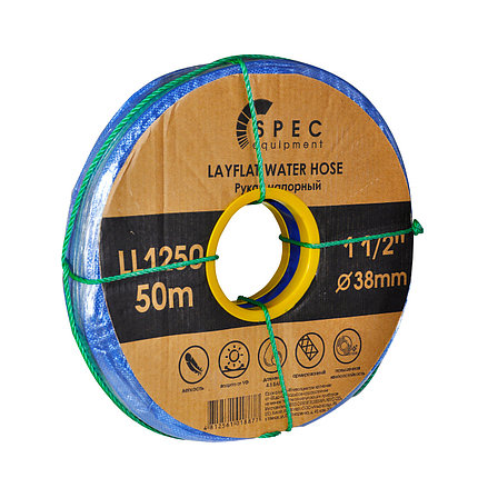 Рукав напорный (дренажный) 1 1/2" SPEC 4.5 бар, 50м, фото 2