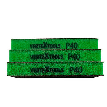 Губка абразивная шлифовальная Vertextools 120х98х13мм Р40 3шт.