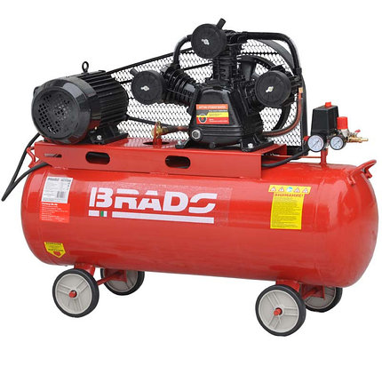 Воздушный компрессор BRADO IBL3100B (до 600 л/мин, 8 атм, 100 л, 380 В, 3.0 кВт), фото 2