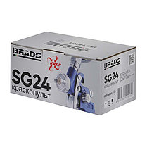 Краскопульт BRADO SG24 HVLP 1,0мм: 3,5бар: 0,1л метал бак (аналог SG05), фото 3