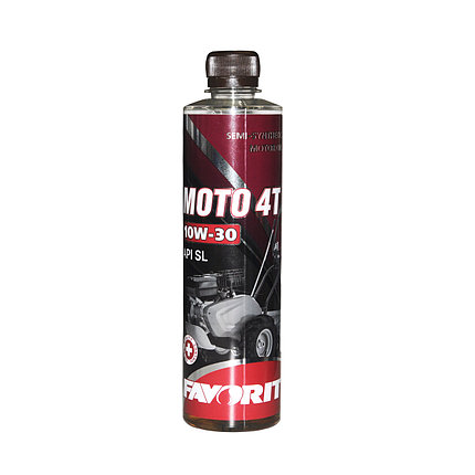 FAVORIT MOTO 4-T SAE 10W-30 API SL/ Масло моторное полусинтетич. для четырехтактных двигателей 0,42л, фото 2