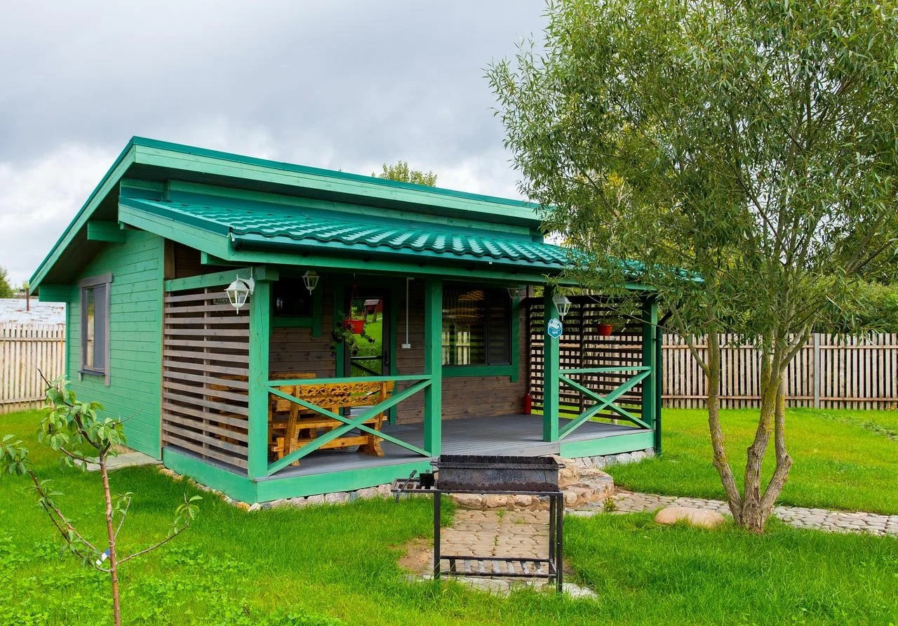 Дачный дом "Солнечный" 5,9 х 6 м из профилированного бруса, толщиной 44мм (базовая комплектация), фото 1