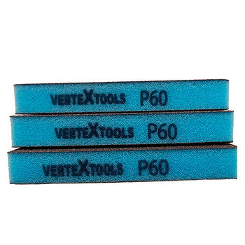 Губка абразивная шлифовальная Vertextools 120х98х13мм Р60 3шт