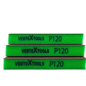 Губка абразивная шлифовальная Vertextools 120х98х13мм Р120 3шт