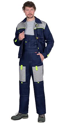 Костюм СИРИУС-ФАВОРИТ куртка, п/к, темно-синий со светло-серым, фото 2