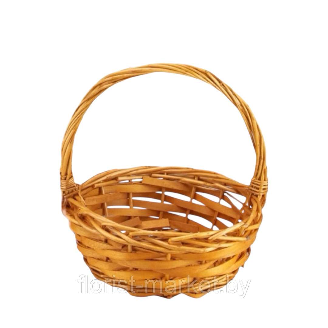 Корзина овальная (ива), 28*28/H31 см, медовый