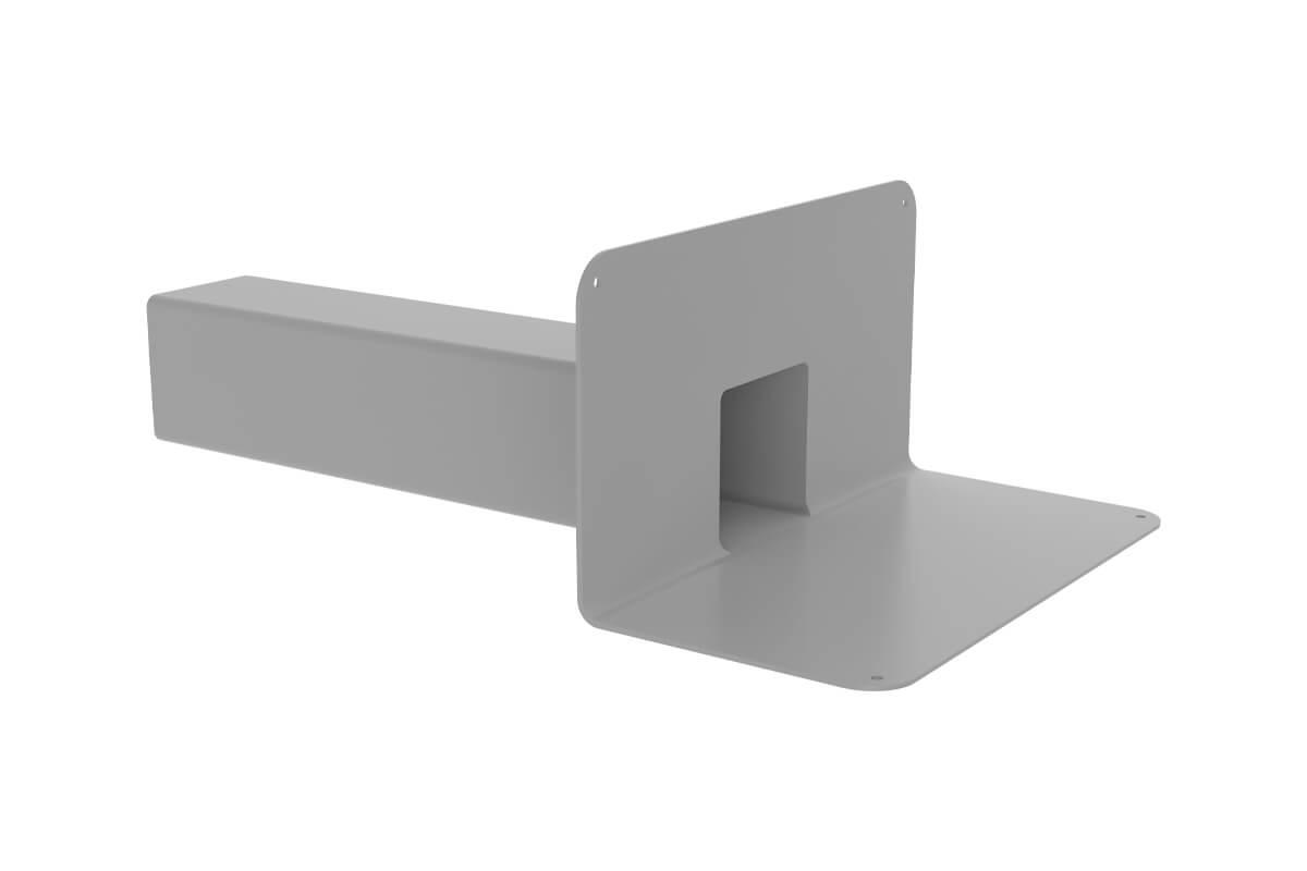 Парапетная воронка эконом без листвоуловителя и отвода VC-PVC 100x100x450