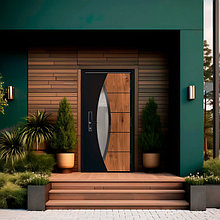 Комбинированные коттеджные двери ALASKA